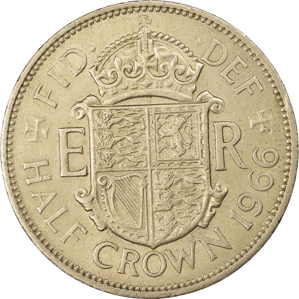 United Kingdom ½ Crown - Elizabeth II 1st portrait | no 'BRITT:OMN' | Coin KM907 1954 - 1970