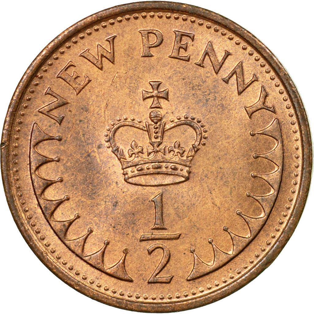 United Kingdom ½ New Penny - Elizabeth II 2nd portrait | Coin KM914 1971 - 1981