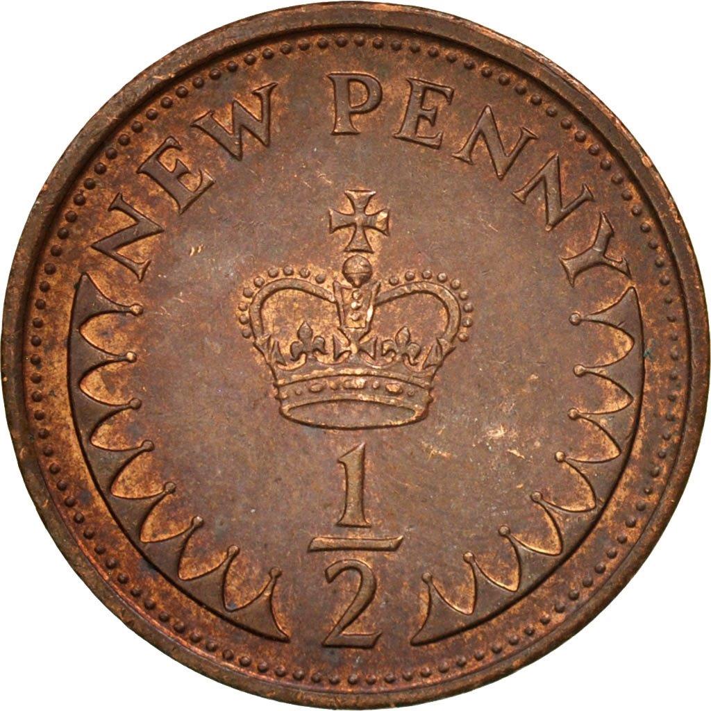 United Kingdom ½ New Penny - Elizabeth II 2nd portrait | Coin KM914 1971 - 1981