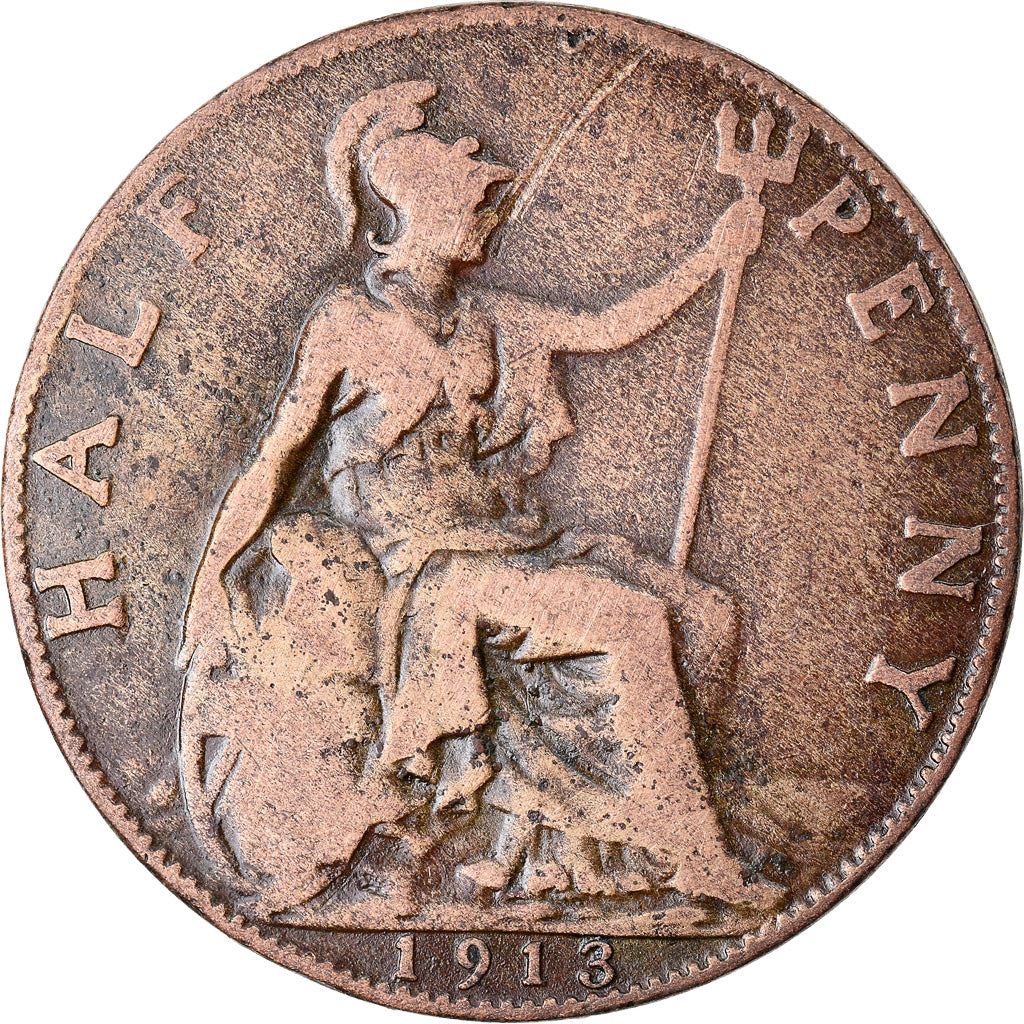 United Kingdom ½ Penny - George V | Coin KM809 1911 - 1925