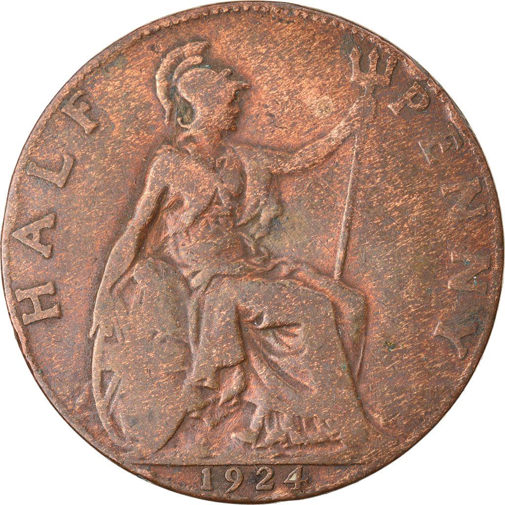 United Kingdom ½ Penny - George V | Coin KM809 1911 - 1925