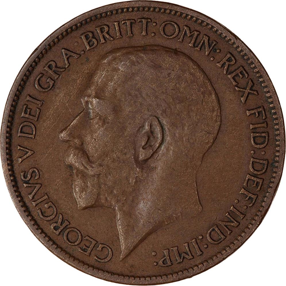 United Kingdom ½ Penny - George V | Coin KM809 1911 - 1925