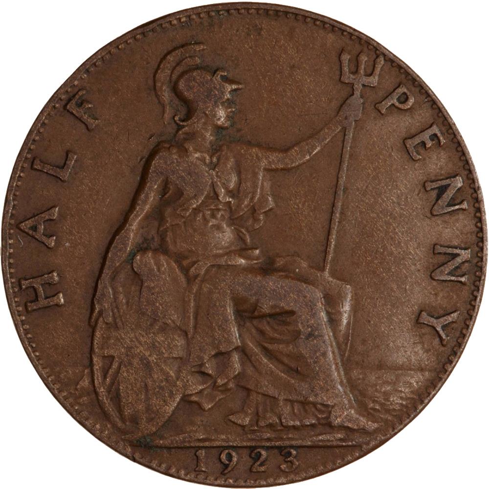 United Kingdom ½ Penny - George V | Coin KM809 1911 - 1925