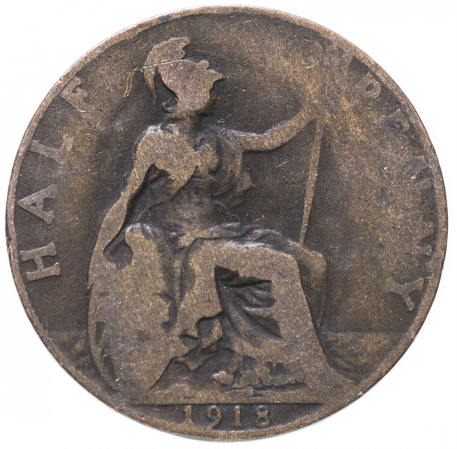 United Kingdom ½ Penny - George V | Coin KM809 1911 - 1925