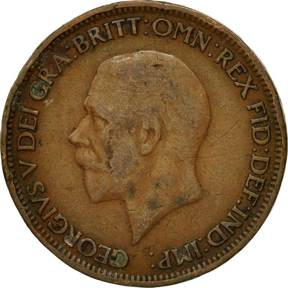 United Kingdom ½ Penny - George V smaller portrait | Coin KM837 1928 - 1936