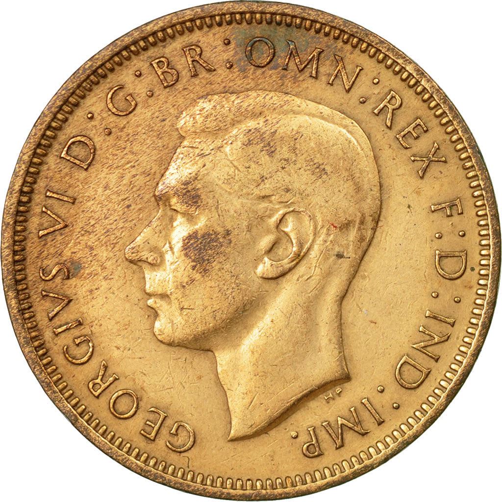 United Kingdom 1/2 Penny - George VI with 'IND:IMP' | Coin KM844 1937 - 1948