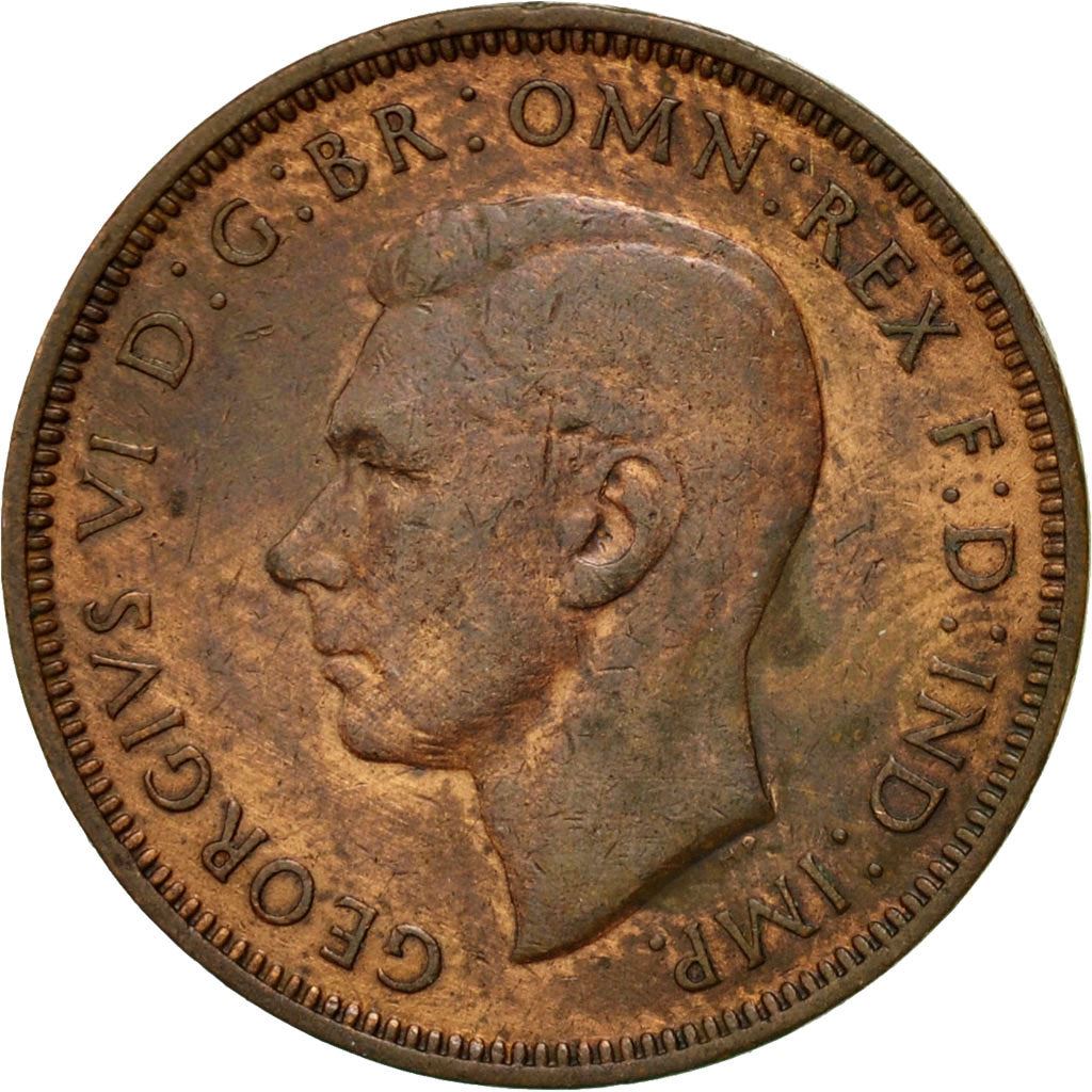 United Kingdom 1/2 Penny - George VI with 'IND:IMP' | Coin KM844 1937 - 1948