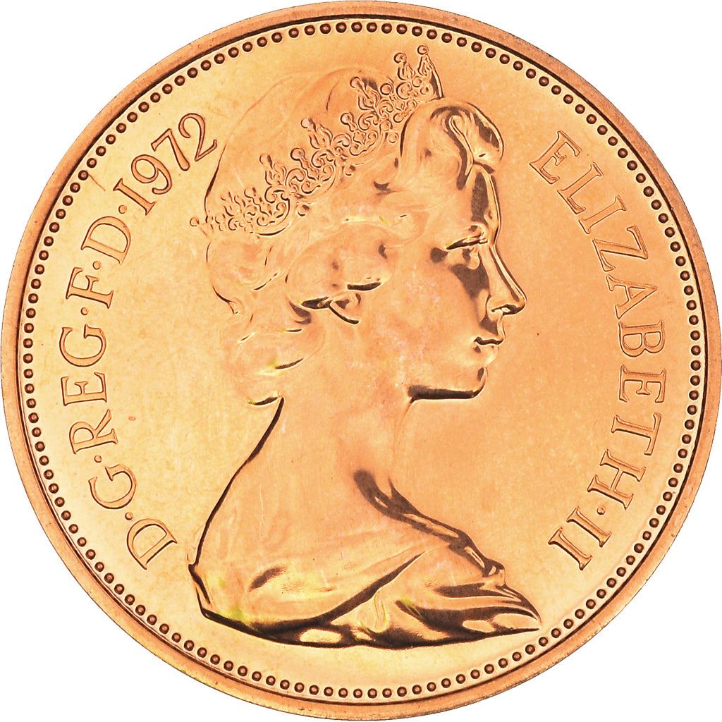 United Kingdom 2 New Pence - Elizabeth II 2nd portrait | Coin KM916 1971 - 1981