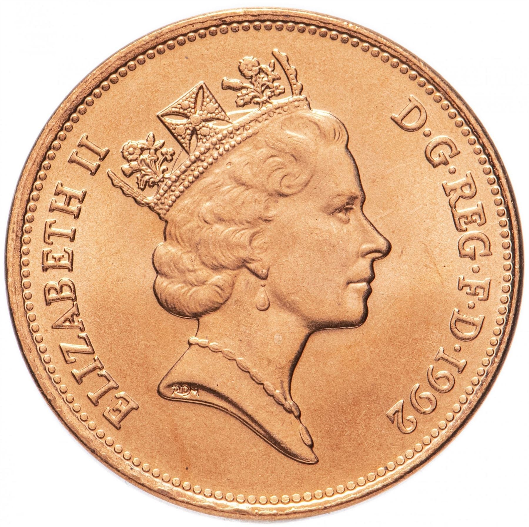 United Kingdom 2 Pence - Elizabeth II 3rd portrait | magnetic | Coin KM936a 1992 - 1997