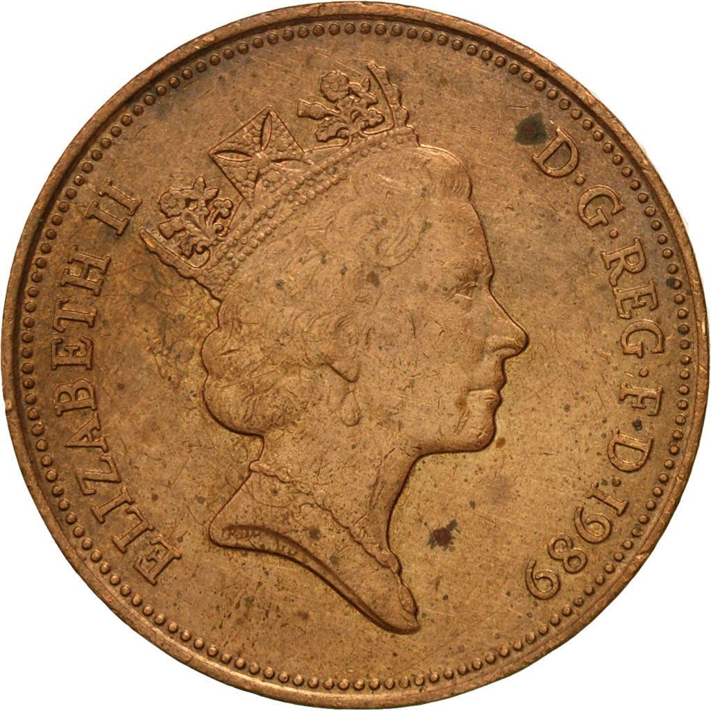 United Kingdom 2 Pence - Elizabeth II 3rd portrait | non-magnetic | Coin KM936 1985 - 1992