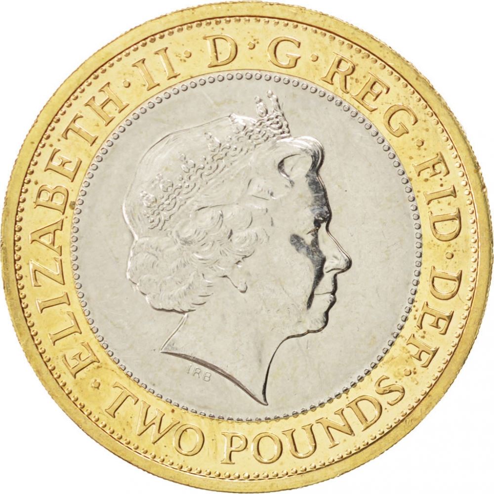 United Kingdom | 2 Pounds Coin | Elizabeth II 4th portrait | Golden Guinea | 2013