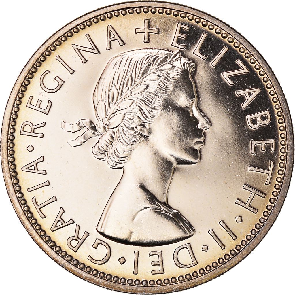 United Kingdom 2 Shillings - Elizabeth II 1st portrait | no 'BRITT:OMN' | Coin KM906 1954 - 1970