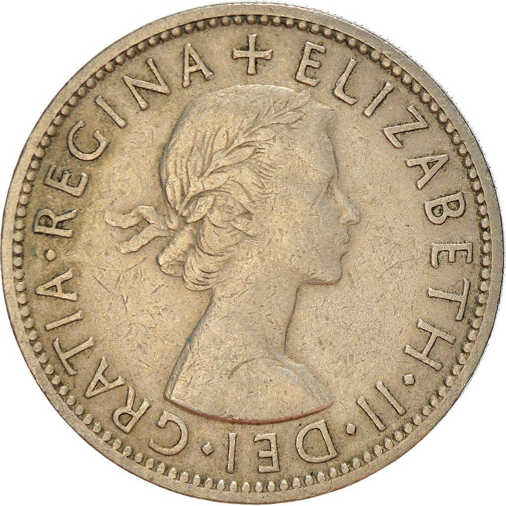 United Kingdom 2 Shillings - Elizabeth II 1st portrait | no 'BRITT:OMN' | Coin KM906 1954 - 1970