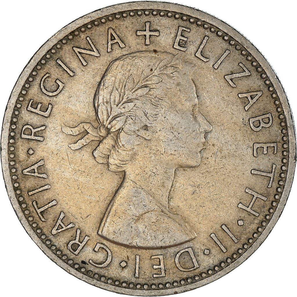 United Kingdom 2 Shillings - Elizabeth II 1st portrait | no 'BRITT:OMN' | Coin KM906 1954 - 1970