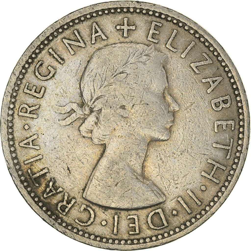 United Kingdom 2 Shillings - Elizabeth II 1st portrait | no 'BRITT:OMN' | Coin KM906 1954 - 1970