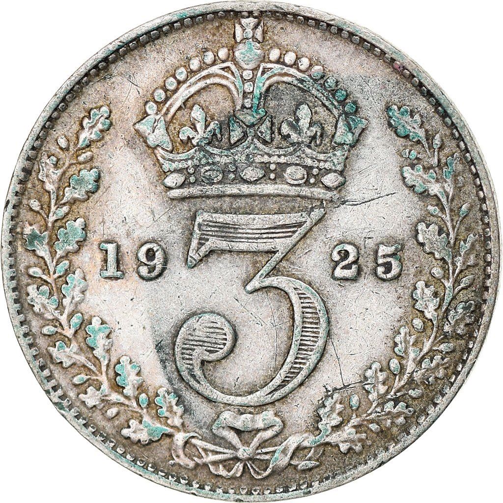 United Kingdom 3 Pence Coin | George V 2nd issue | 1920 - 1927