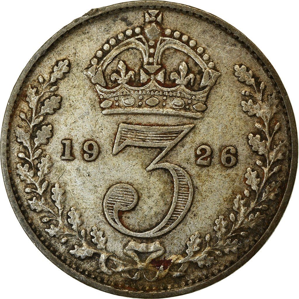 United Kingdom 3 Pence Coin | George V 2nd issue | 1920 - 1927