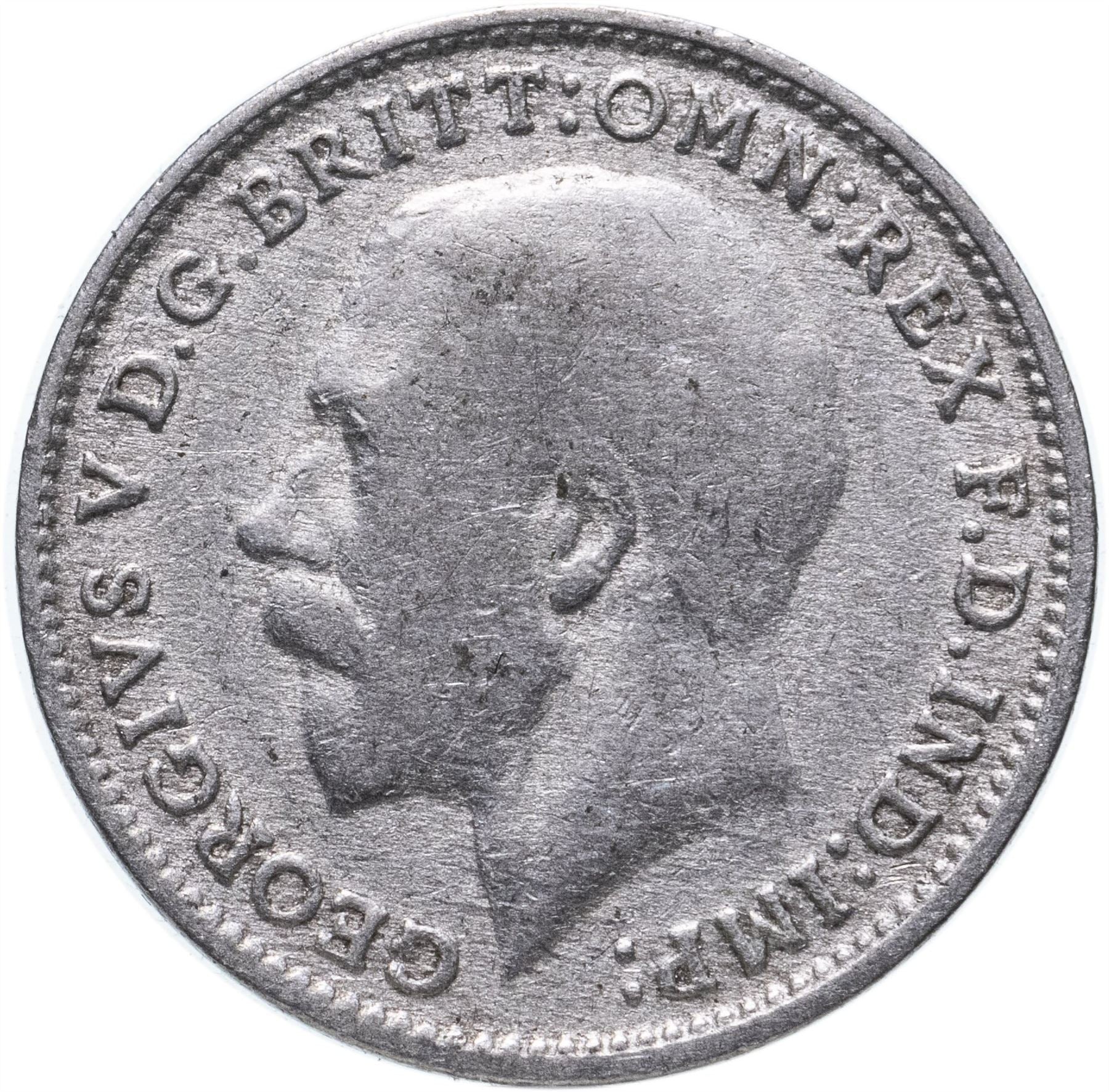 United Kingdom 3 Pence Coin | George V 2nd issue | 1920 - 1927