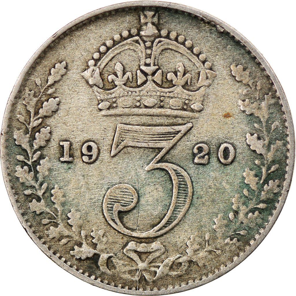 United Kingdom 3 Pence Coin | George V 2nd issue | 1920 - 1927