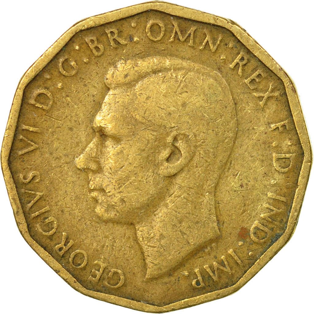 United Kingdom 3 Pence - George VI with 'IND:IMP' | Coin KM849 1937 - 1948