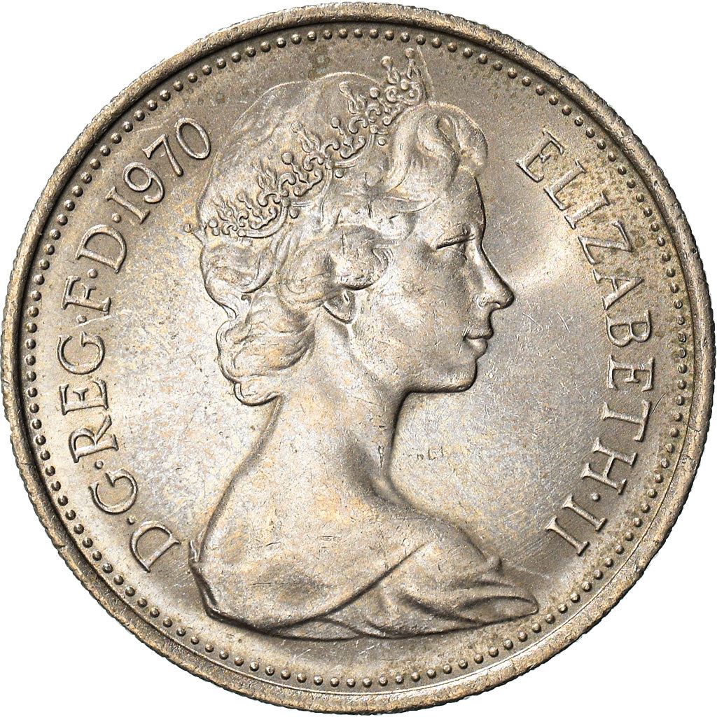 United Kingdom 5 New Pence - Elizabeth II 2nd portrait | Coin KM911 1968 - 1981