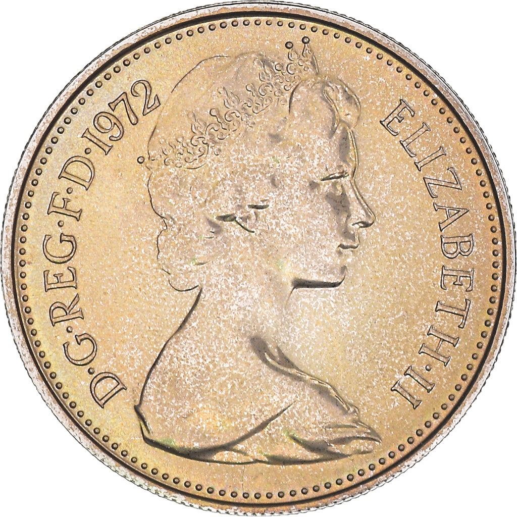 United Kingdom 5 New Pence - Elizabeth II 2nd portrait | Coin KM911 1968 - 1981