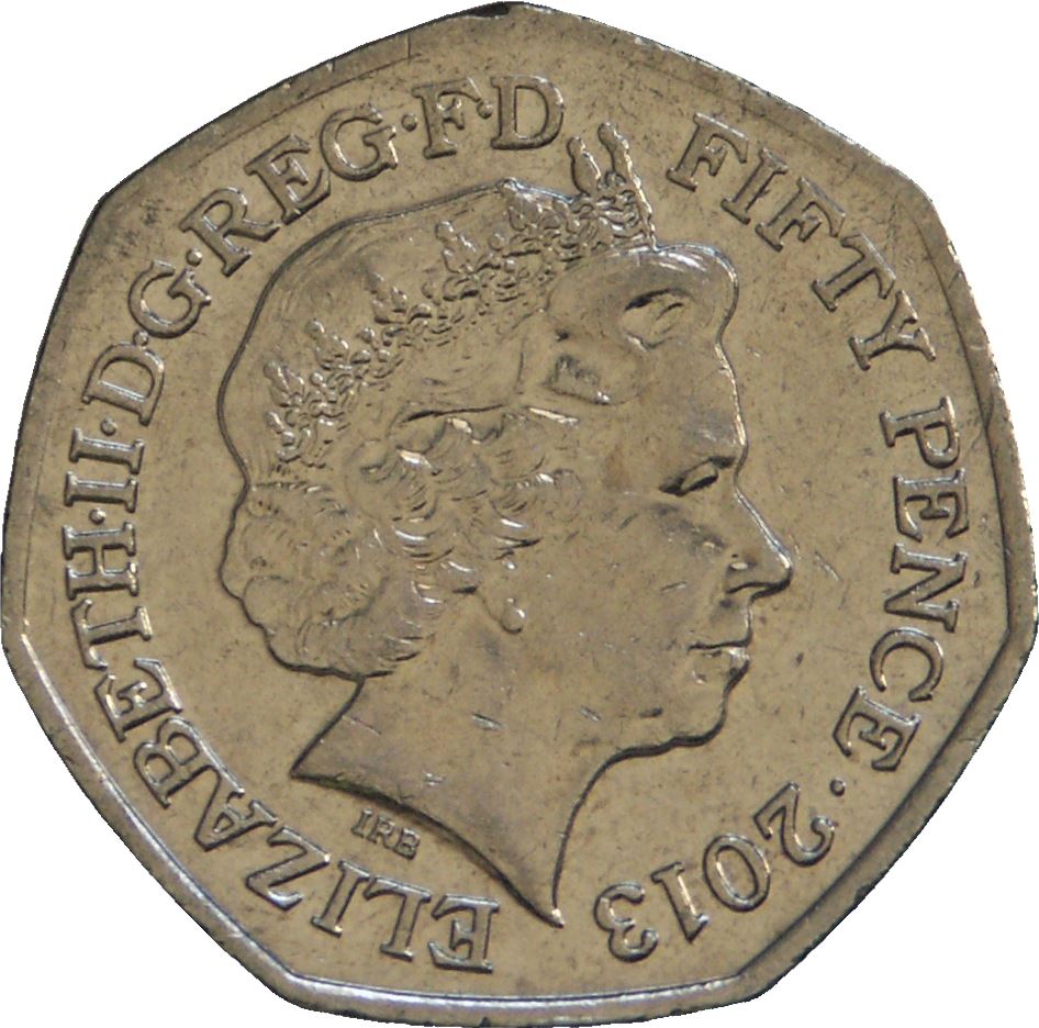 United Kingdom | 50 Pence Coin | Elizabeth II | 4th portrait | Benjamin Britten | 2013