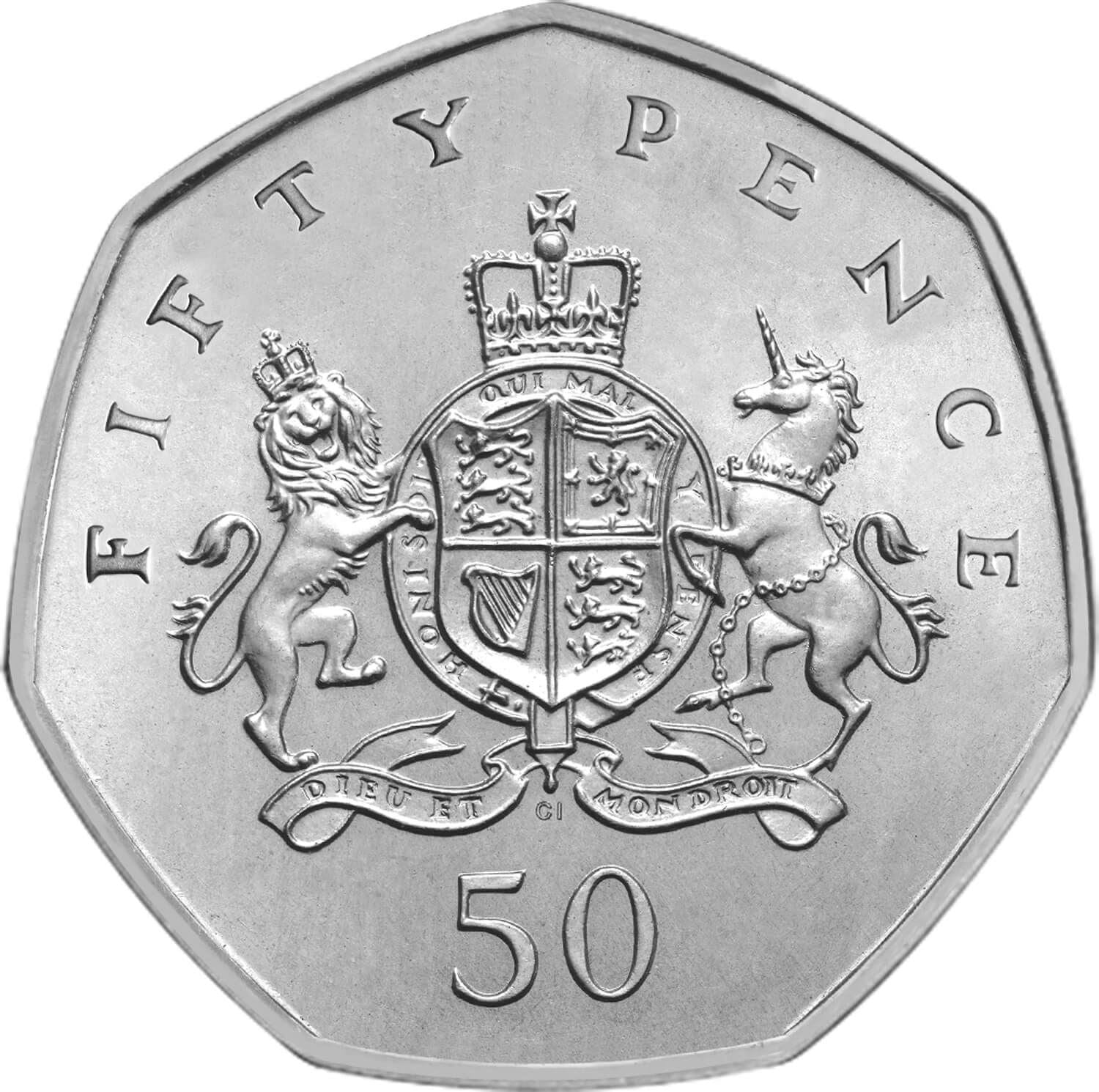 United Kingdom | 50 Pence Coin | Elizabeth II 4th portrait | Christopher Ironside | 2013