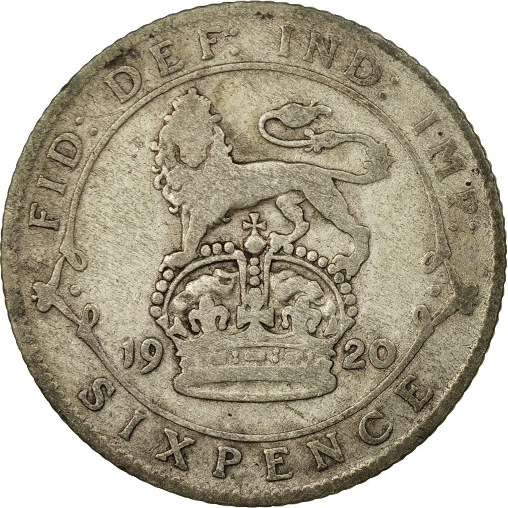 United Kingdom | 6 Pence Coin | KM815a| 1911 - 1920 | Silver 0.925