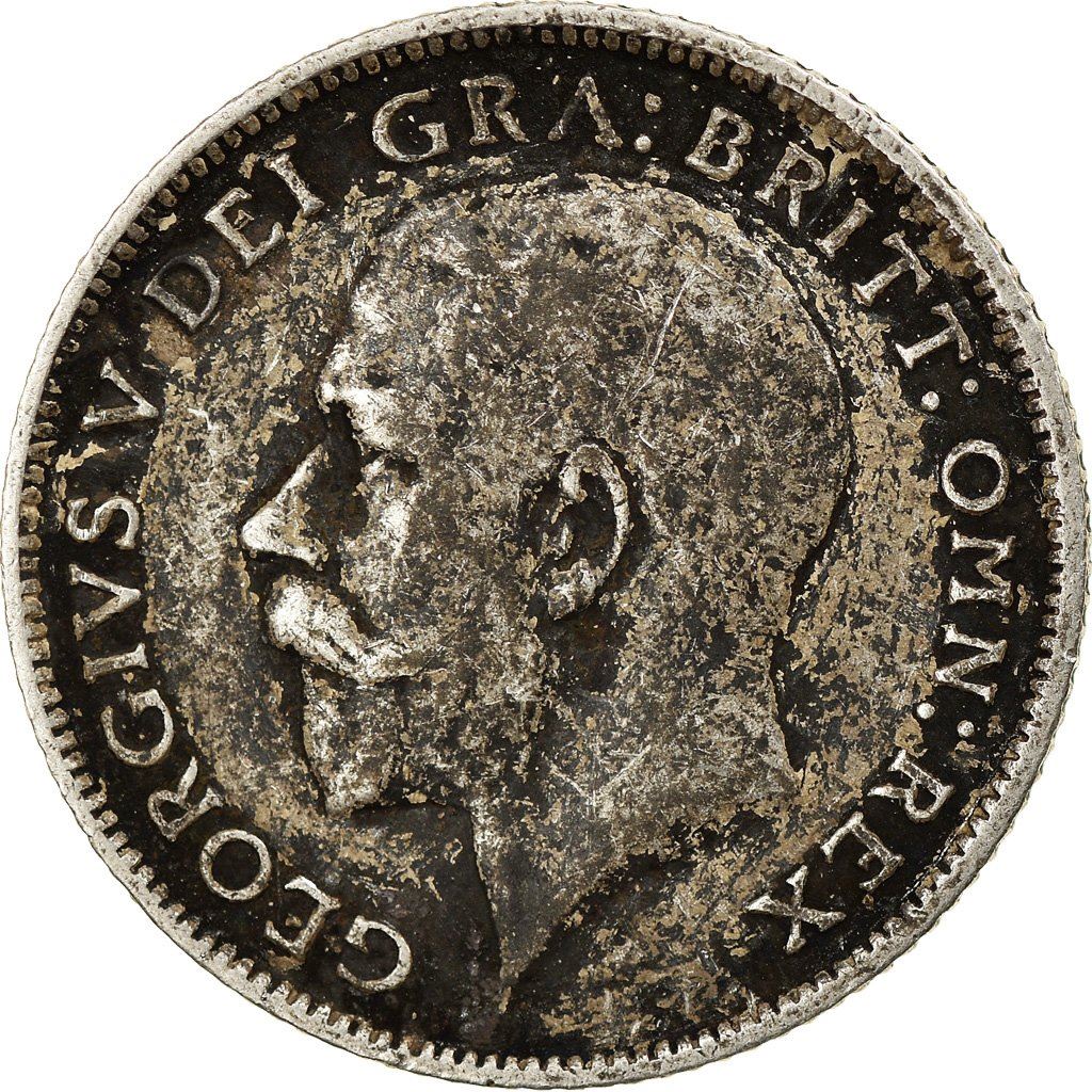 United Kingdom | 6 Pence Coin | KM815a| 1911 - 1920 | Silver 0.925