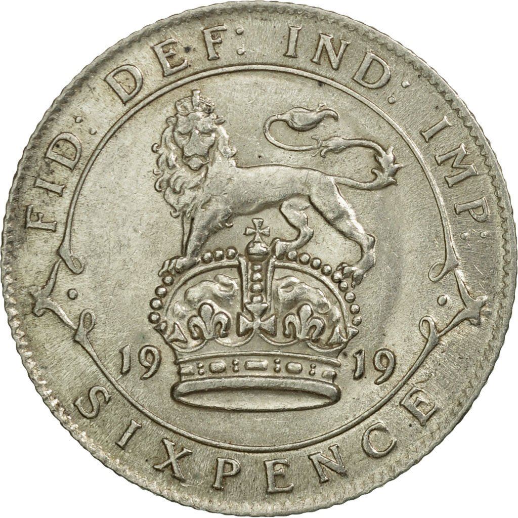 United Kingdom | 6 Pence Coin | KM815a| 1911 - 1920 | Silver 0.925