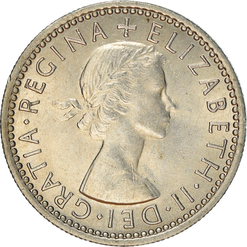 United Kingdom 6 Pence - Elizabeth II 1st portrait | no 'BRITT:OMN' | Coin KM903 1954 - 1970