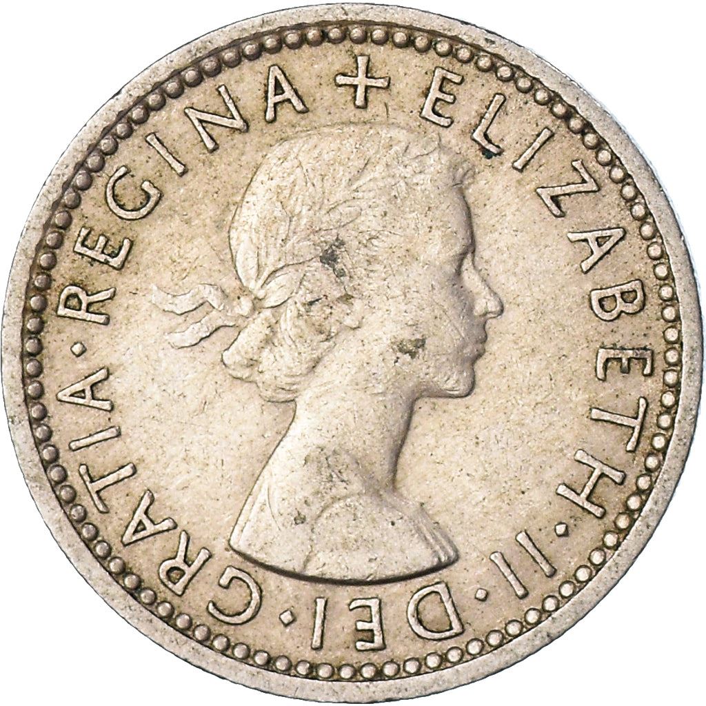 United Kingdom 6 Pence - Elizabeth II 1st portrait | no 'BRITT:OMN' | Coin KM903 1954 - 1970