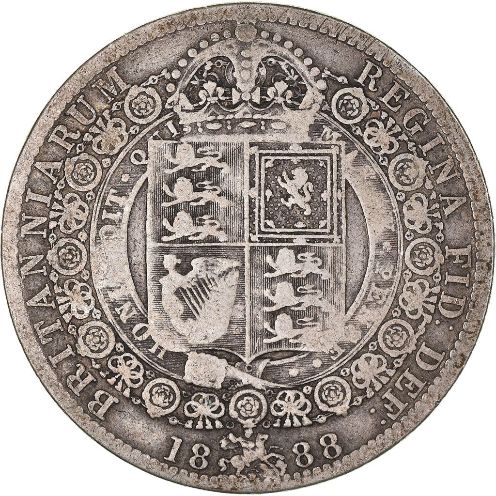 United Kingdom | British 1/2 Crown Coin | Silver | Queen Victoria | KM764 | 1887 - 1892