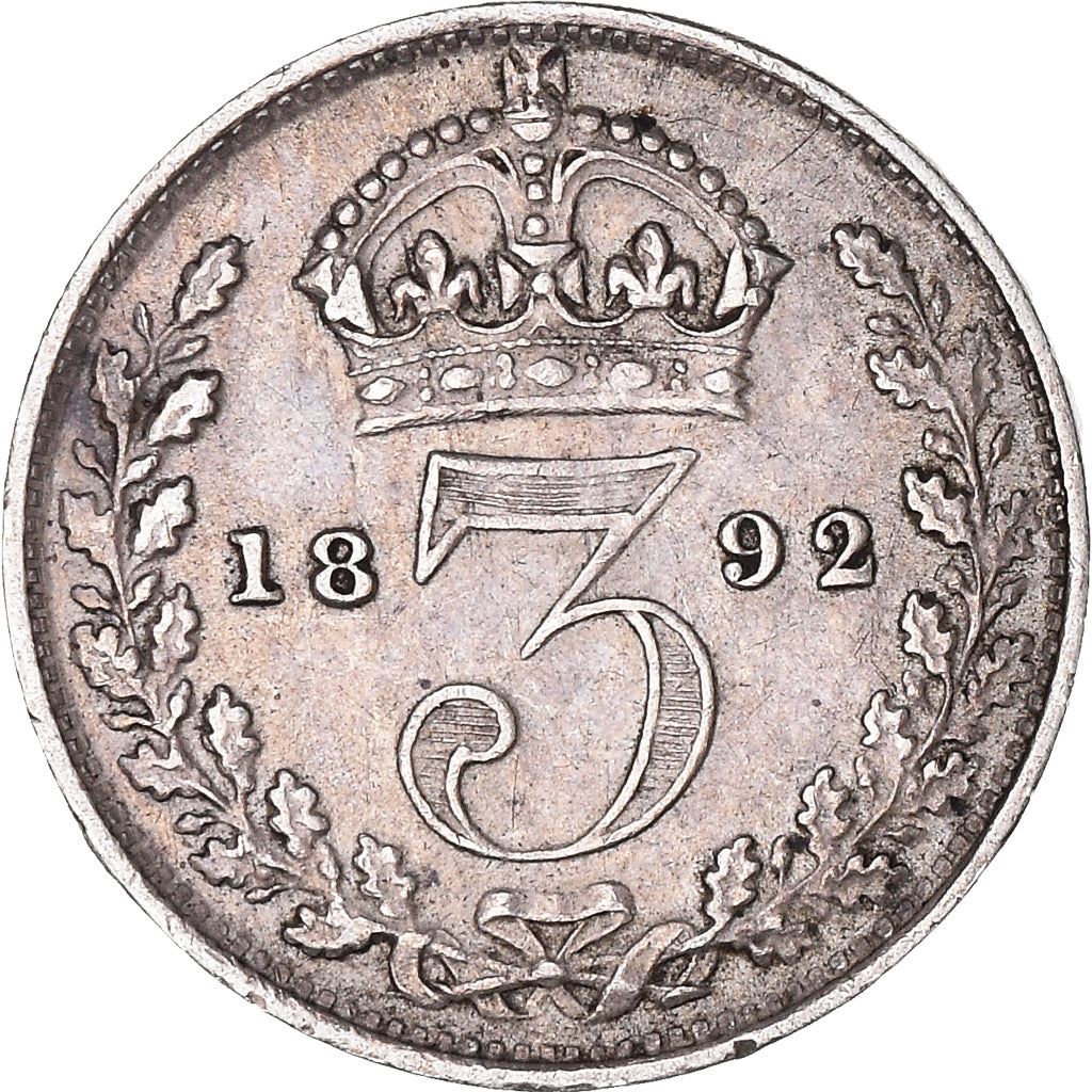 United Kingdom | British 3 Pence Coin | Queen Victoria | Silver | KM758 | 1887 - 1893