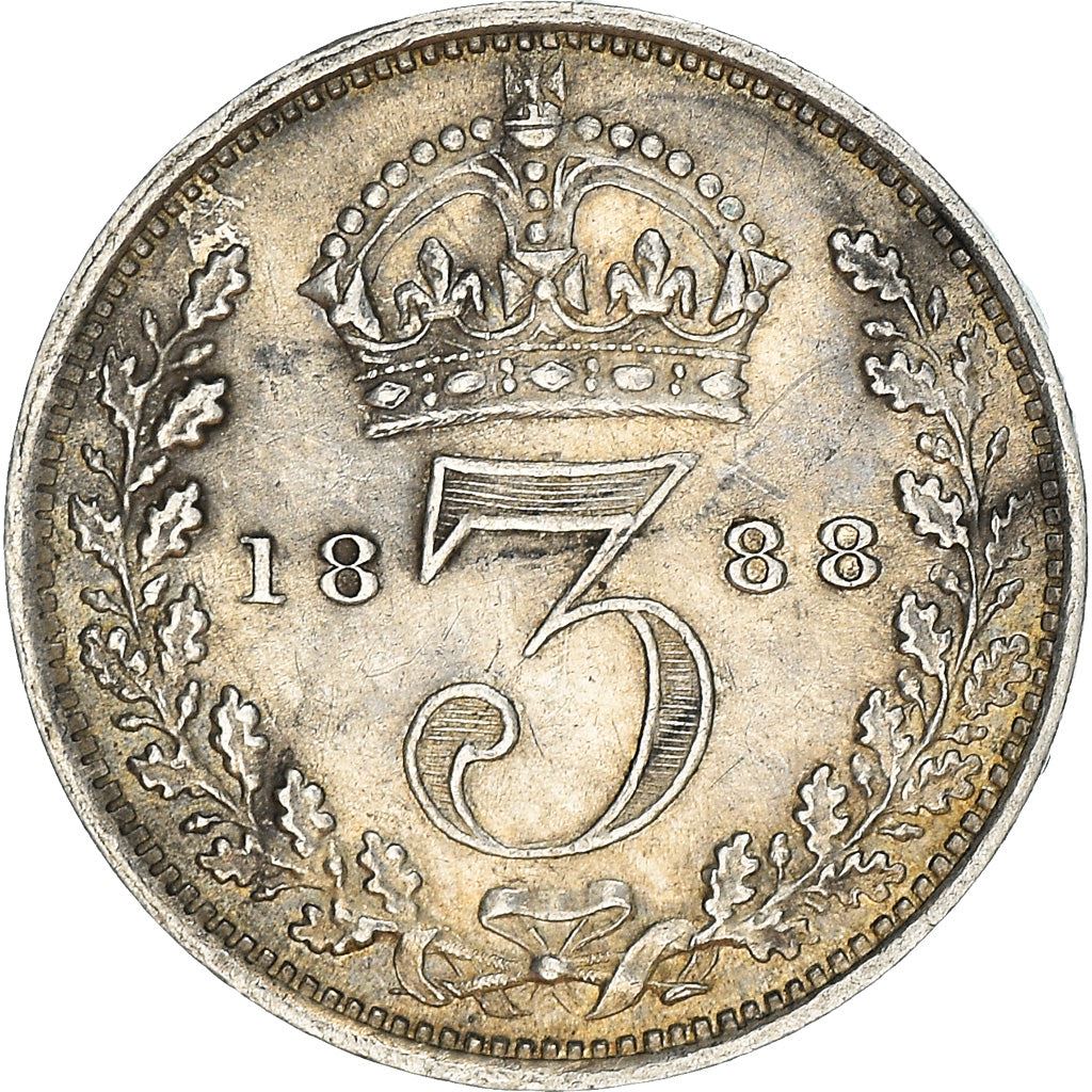 United Kingdom | British 3 Pence Coin | Queen Victoria | Silver | KM758 | 1887 - 1893