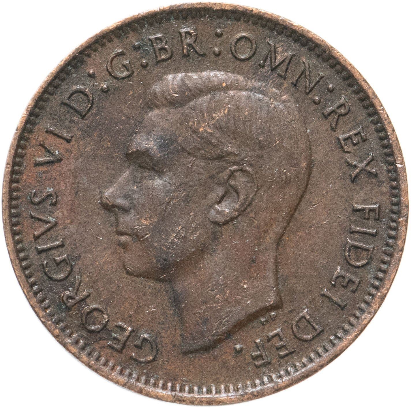 United Kingdom Coin 1 Farthing | George VI without 'IND:IMP' | 1949 - 1952