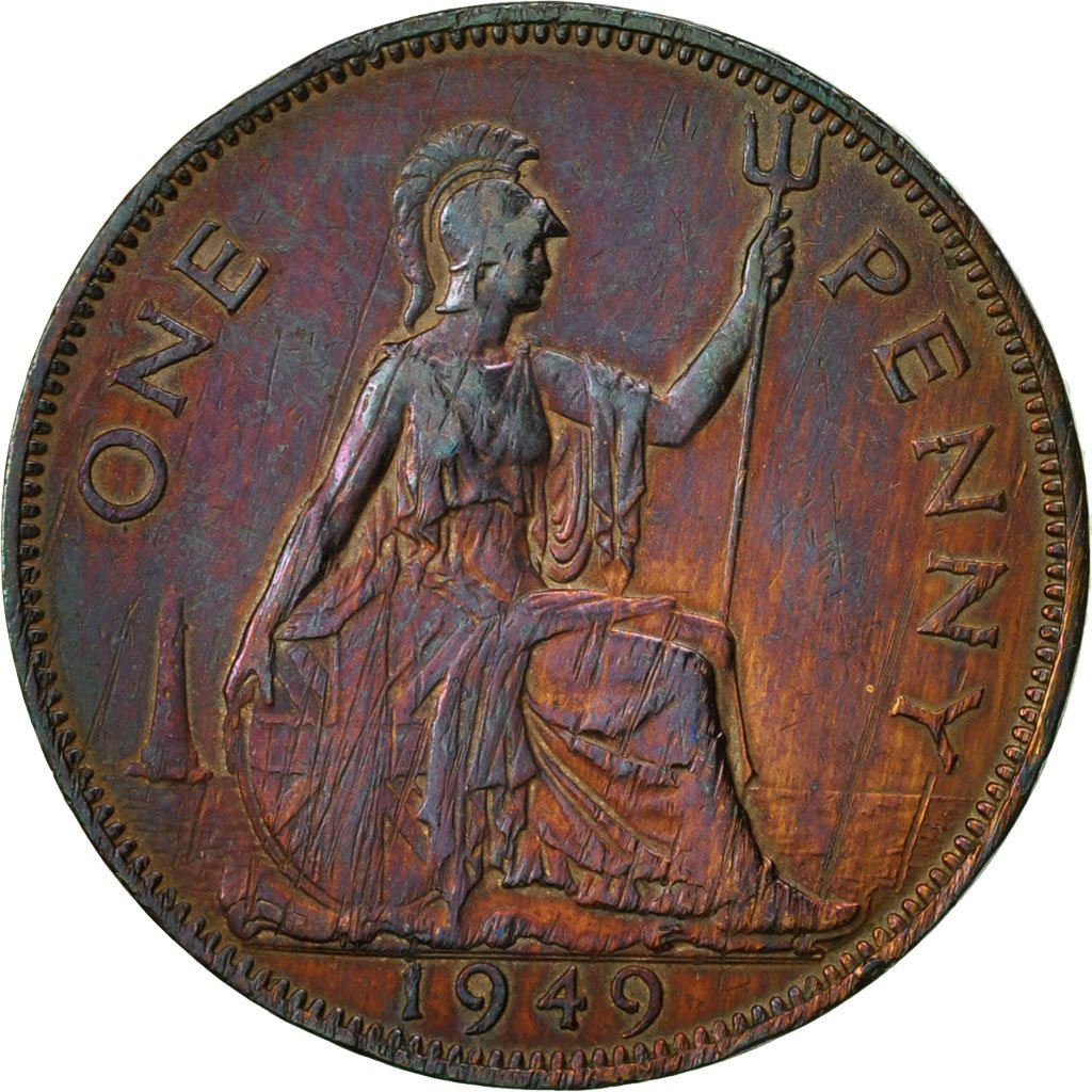 United Kingdom Coin 1 Penny | George VI without 'IND:IMP' | 1949 - 1952