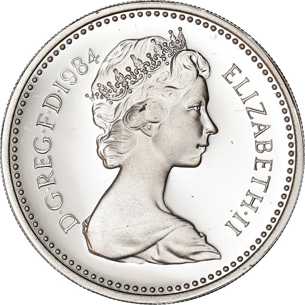 United Kingdom Coin 1 Pound | Elizabeth II 2nd portrait | Scottish Thistle | 1984