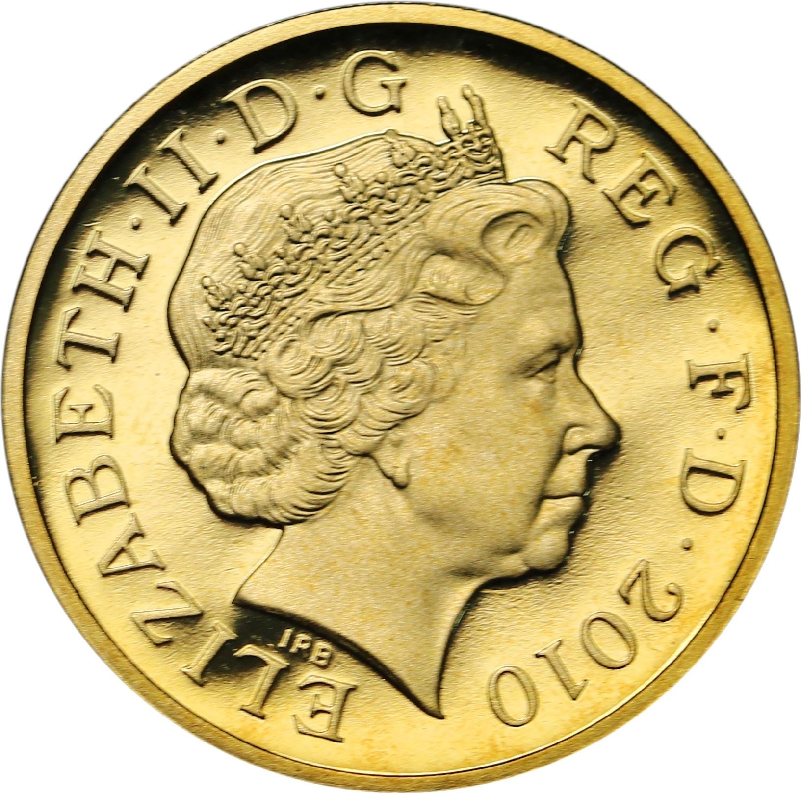 United Kingdom Coin 1 Pound | Elizabeth II 4th portrait | Royal Shield | 2008 - 2015