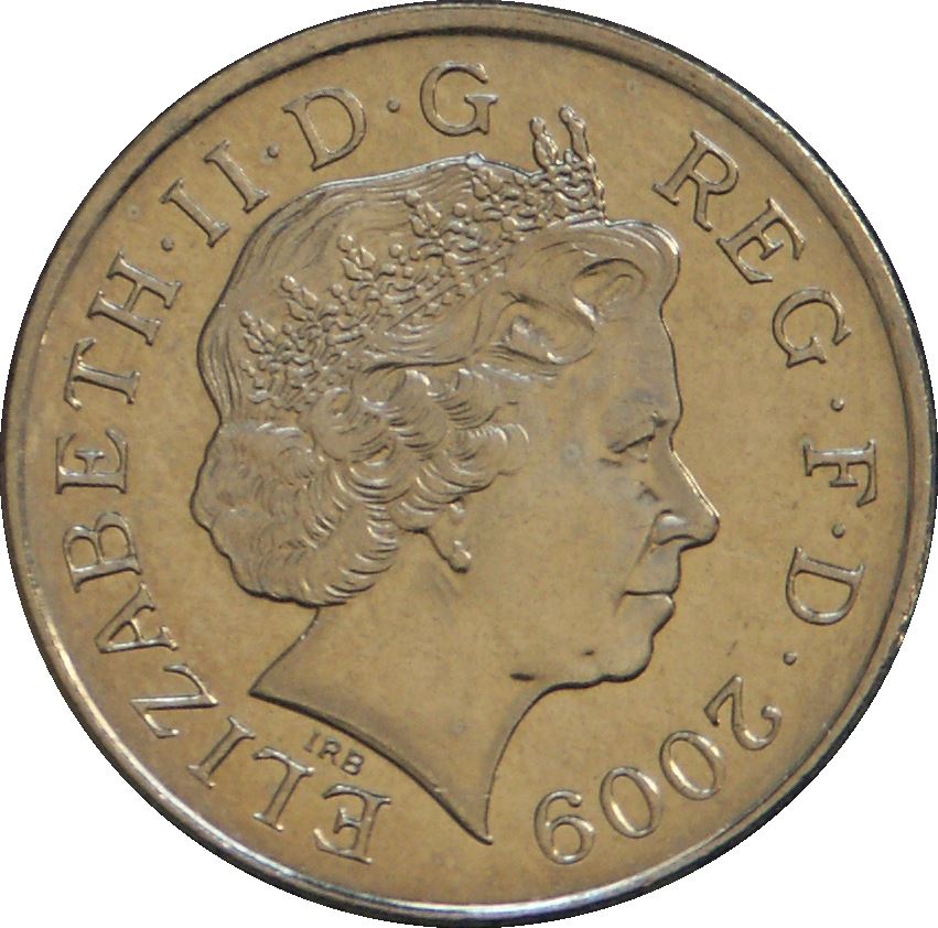 United Kingdom Coin 10 Pence | Elizabeth II 4th portrait | Royal Shield, non|magnetic | 2008 - 2010