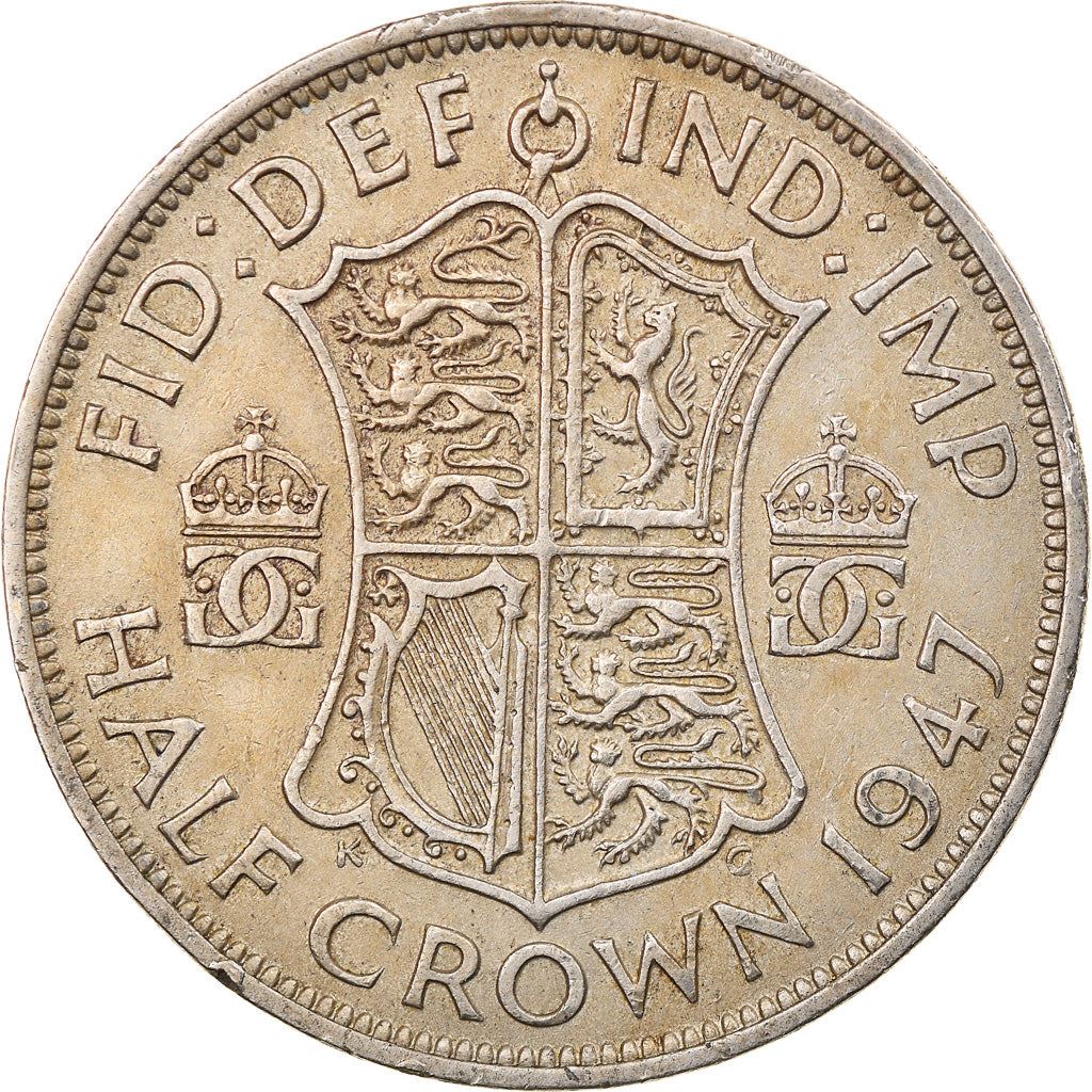 United Kingdom Coin ½ Crown | George VI 2nd type | with 'IND:IMP' | 1947 - 1948