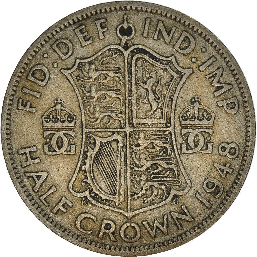 United Kingdom Coin ½ Crown | George VI 2nd type | with 'IND:IMP' | 1947 - 1948