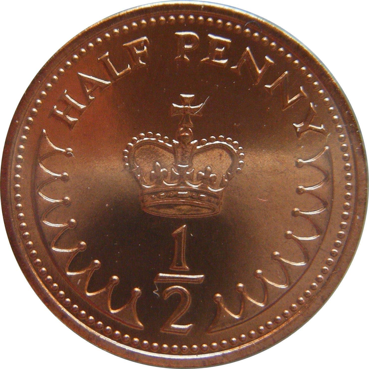 United Kingdom Coin ½ Penny | Elizabeth II 2nd portrait | 1982 - 1984