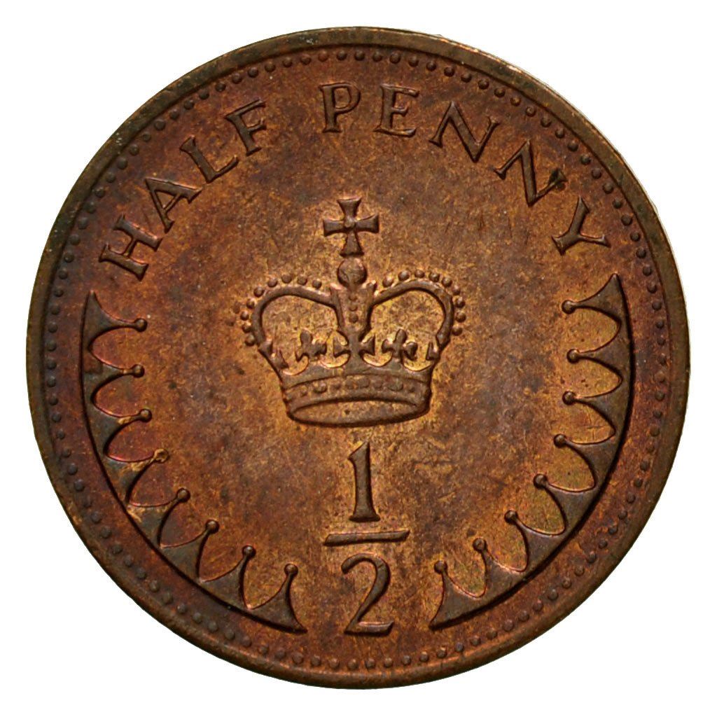 United Kingdom Coin ½ Penny | Elizabeth II 2nd portrait | 1982 - 1984