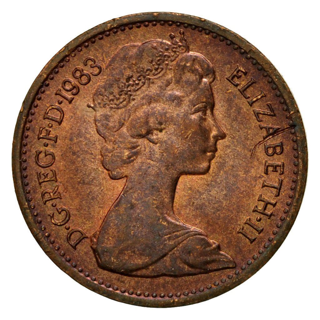 United Kingdom Coin ½ Penny | Elizabeth II 2nd portrait | 1982 - 1984