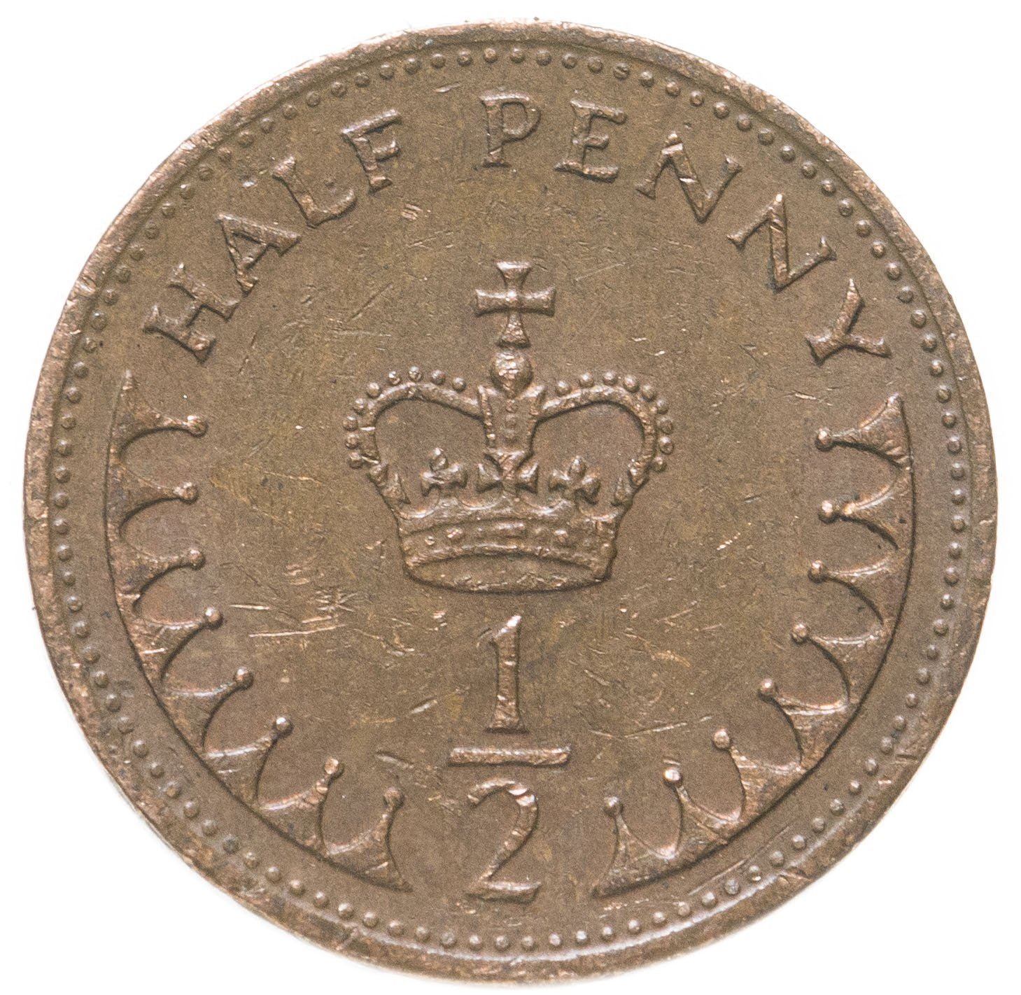 United Kingdom Coin ½ Penny | Elizabeth II 2nd portrait | 1982 - 1984