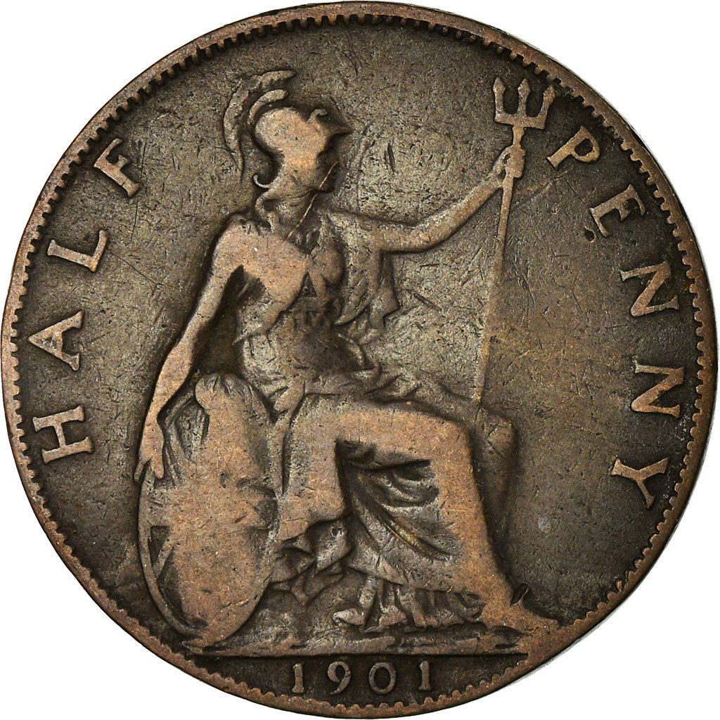 United Kingdom Coin ½ Penny | Victoria 3rd portrait | 1895 - 1901