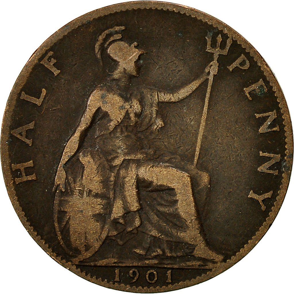 United Kingdom Coin ½ Penny | Victoria 3rd portrait | 1895 - 1901