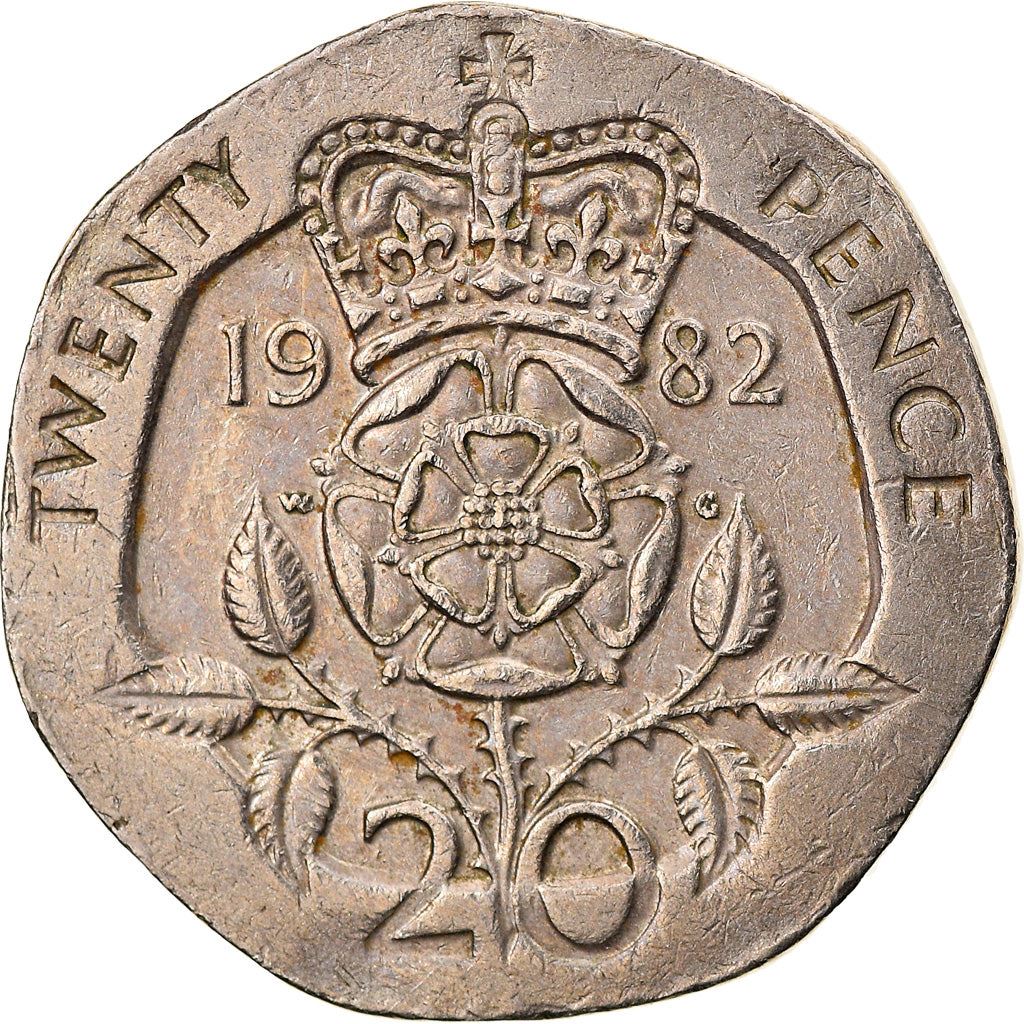 United Kingdom Coin 20 Pence | Elizabeth II 2nd portrait | 1982 - 1984